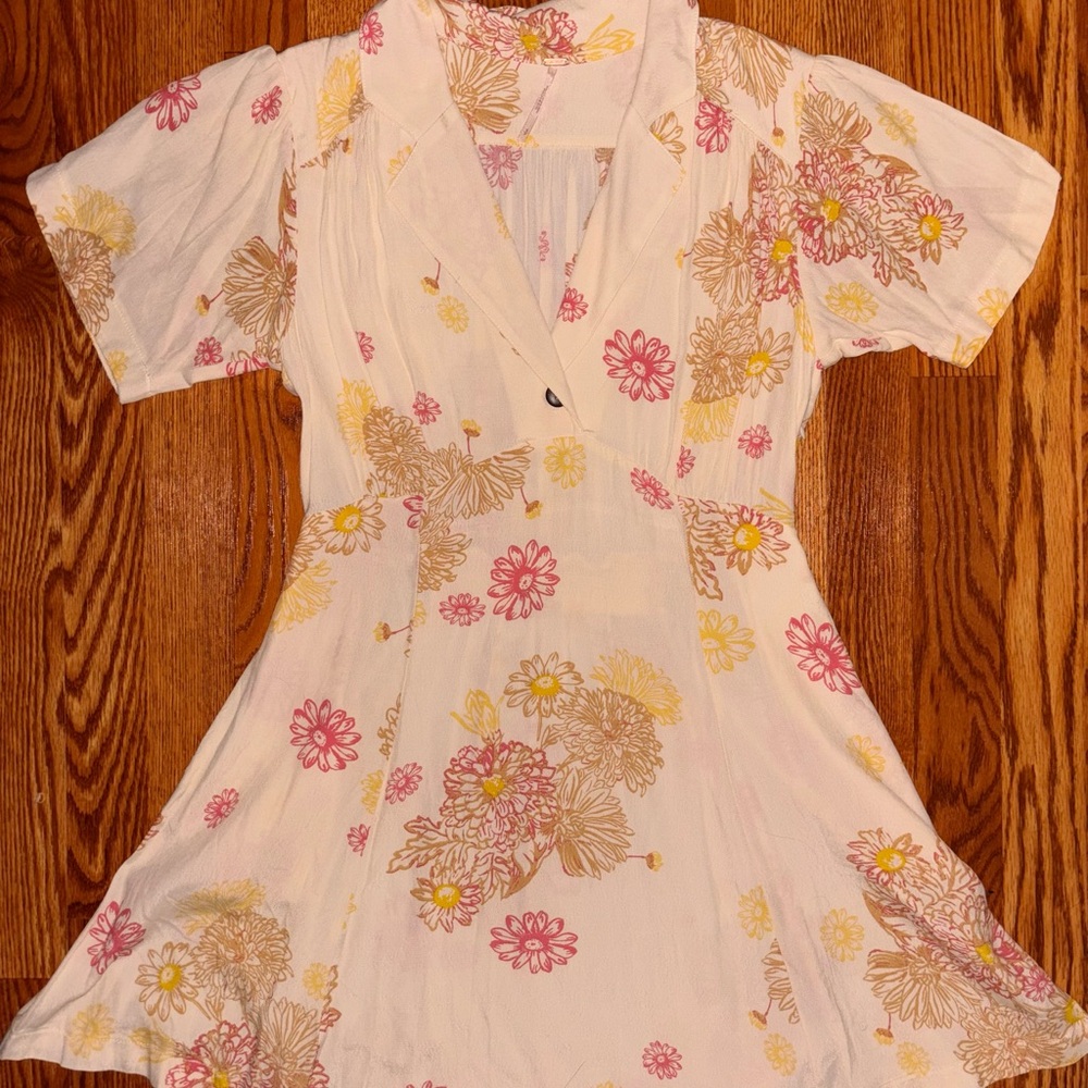 FP Movement by Free People Floral Dress - Pink, Yellow, Brown